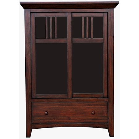 Transitional Cabinet with Sliding Door