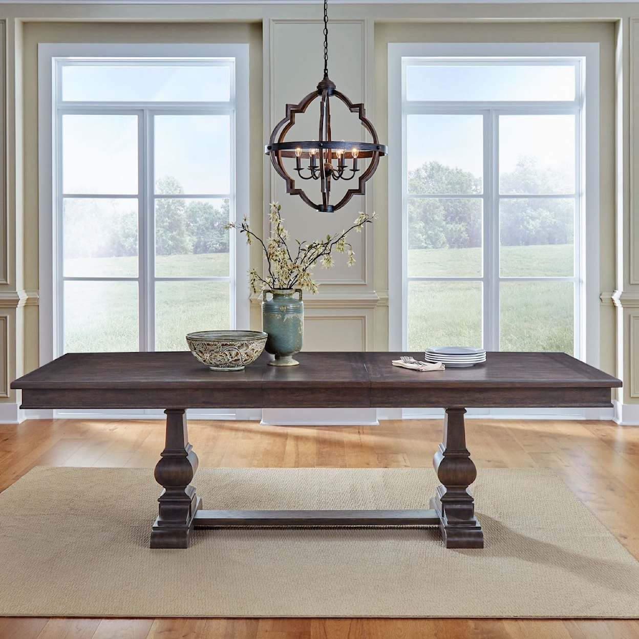 Liberty Furniture Paradise Valley Rectangular Trestle Dining Table