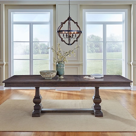 Rectangular Trestle Dining Table