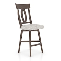 Transitional Customizable Fixed Stool