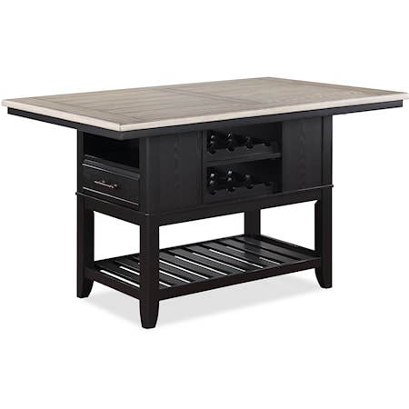 Transitional Counter-Height Dining Table with Storage