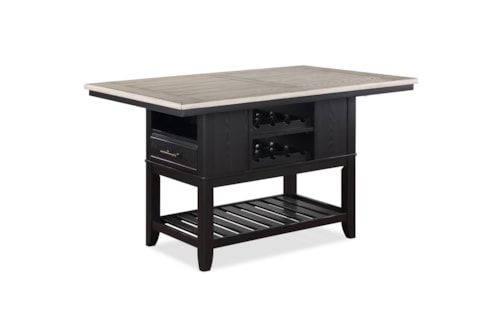 Transitional Counter-Height Dining Table with Storage