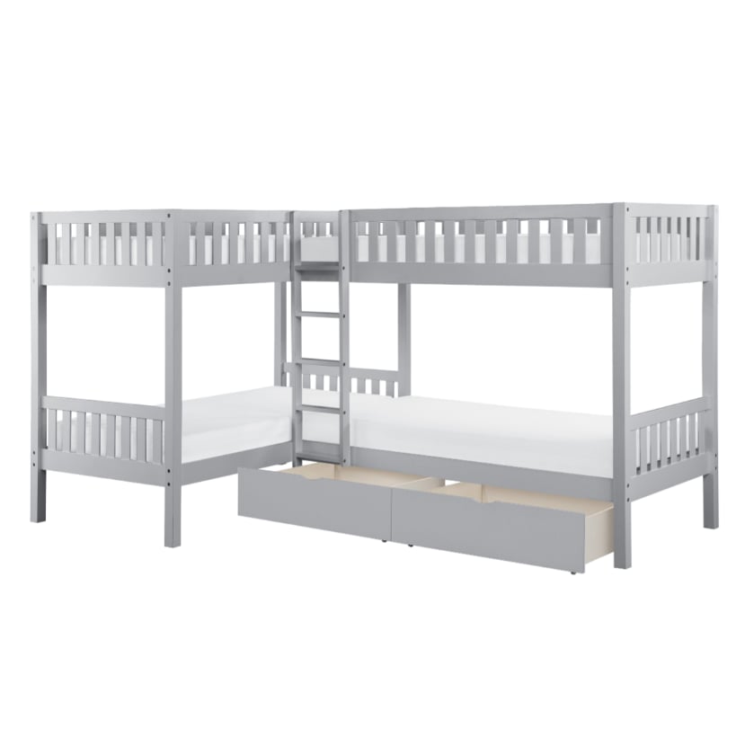 Corner Bunk Bed with Storage