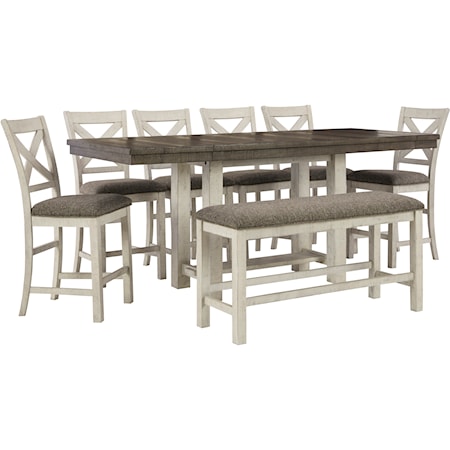 8-Piece Dining Set with Bench