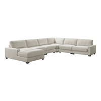 Transitional 6-Piece Sectional Sofa with Left Facing Chaise