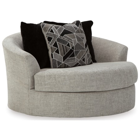 Oversized Round Swivel Chair