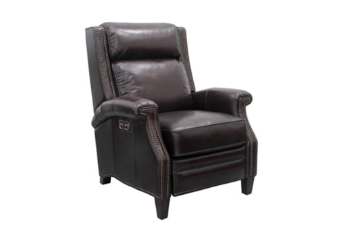 Transitional Power Recliner with Footrest Extension