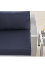 Modway Shore Outdoor Aluminum Chaise with Cushions - Navy