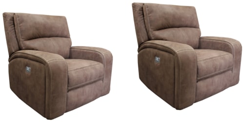 Casual Power Recliner with Power Headrest (Set of 2)