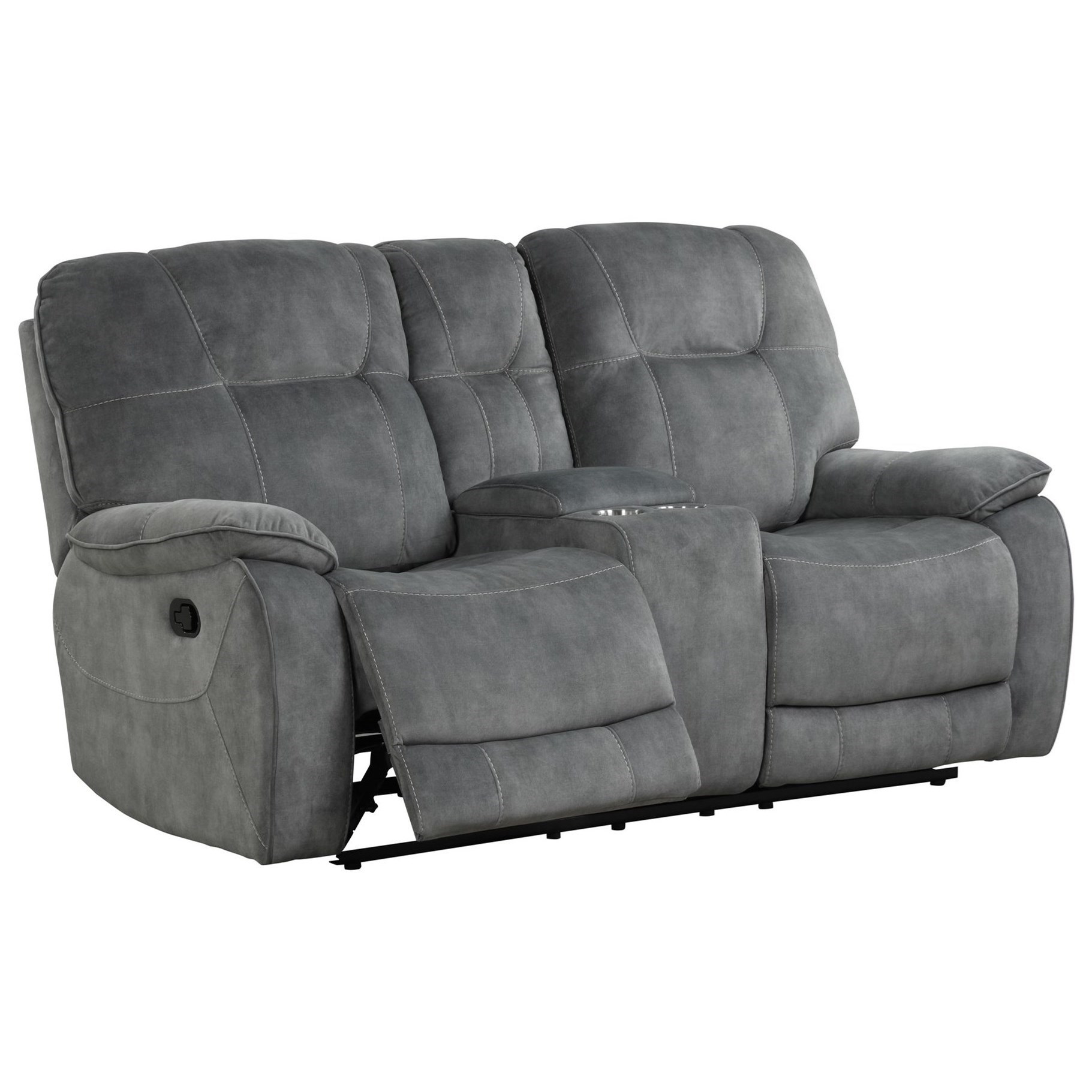 reclining love seat with cup holders