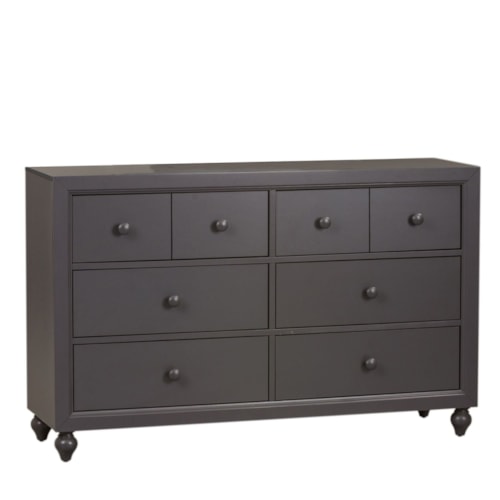 Cottage 6-Drawer Dresser with Bun Feet