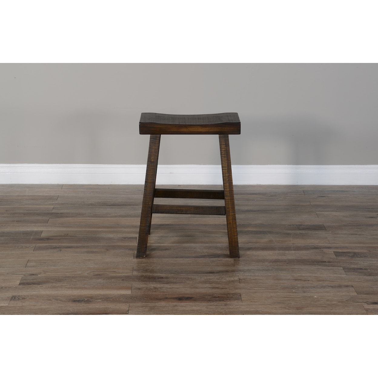 Sunny Designs 1768 24"H Saddle Seat Stool, Wood Seat