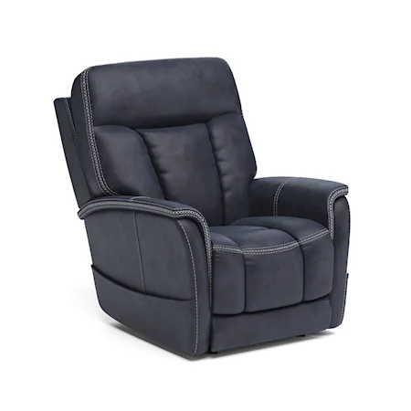 Contemporary Power Lift Recliner with Power Headrest & Lumbar