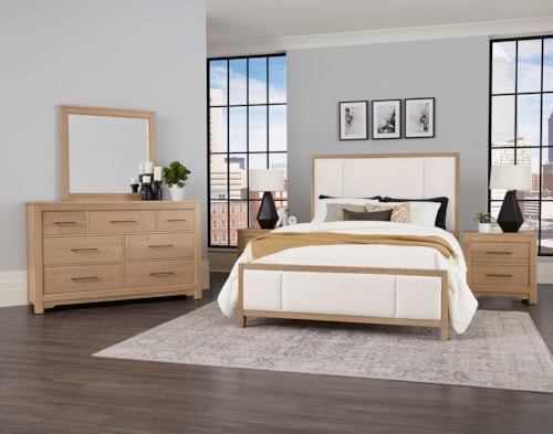 Transitional Upholstered Queen Bedroom Set