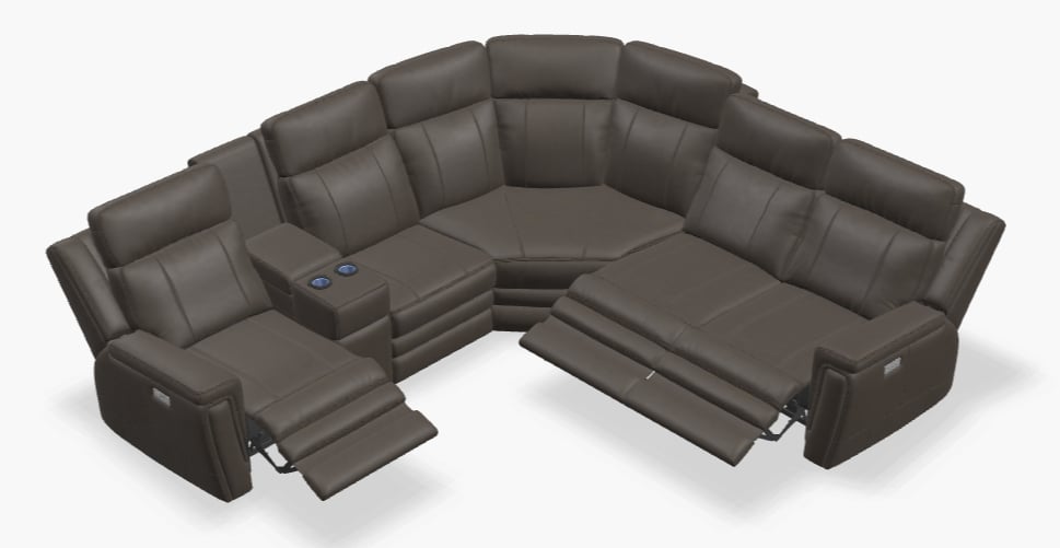Asher 5-Seat Corner Curve Sectional