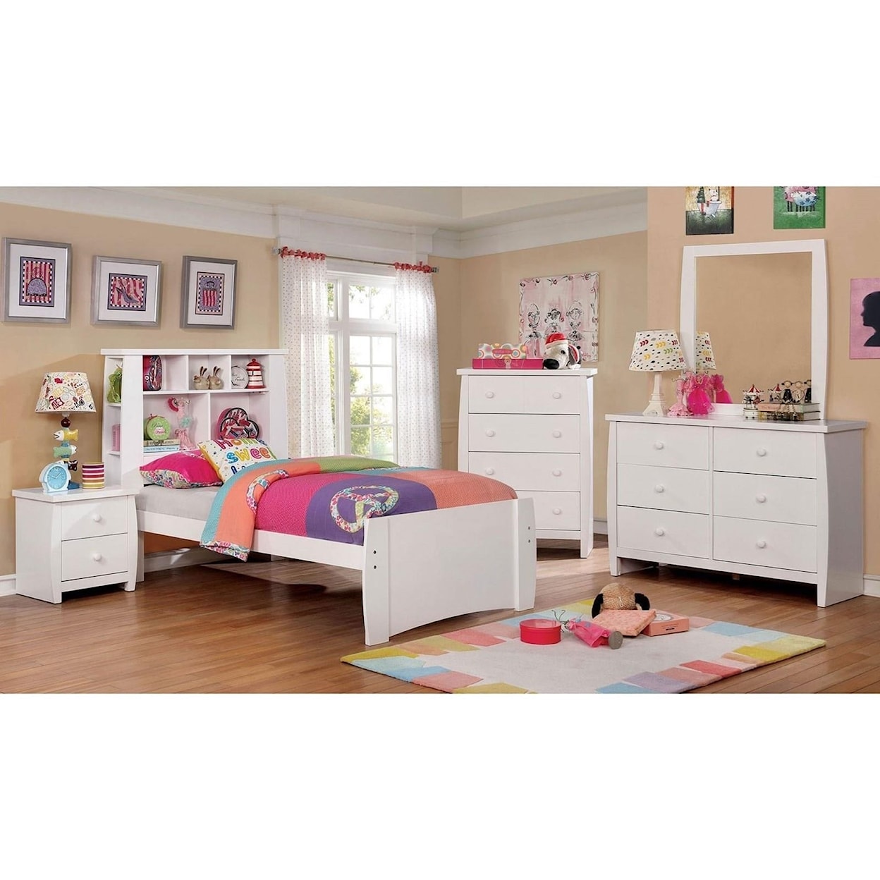 Furniture of America - FOA Marlee 4 Pc. Twin Bedroom Set