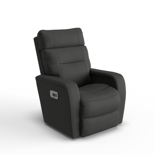 Casual Power Rocking Recliner with Power Headrest & Lumbar