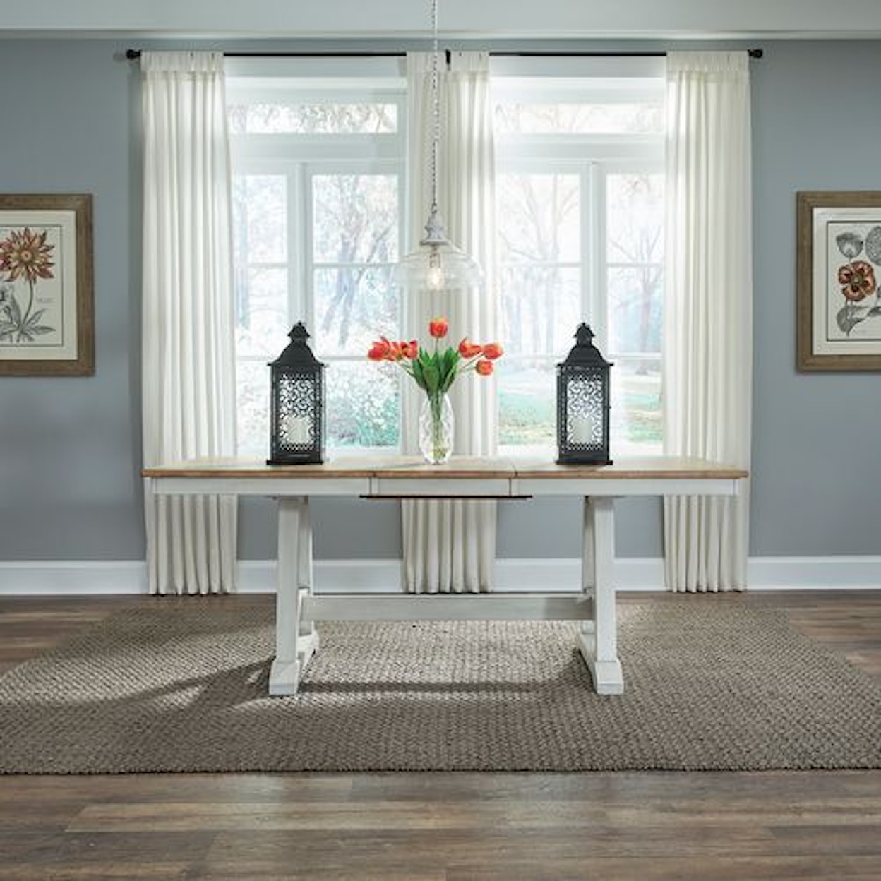 Liberty Furniture Lindsey Farm Trestle Dining Table