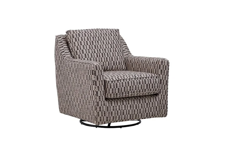 3005 STANLEY SANDSTONE Swivel Glider with Sloping Arms by Fusion Furniture at Z & R Furniture