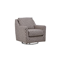 Contemporary Swivel Glider with Sloping Arms