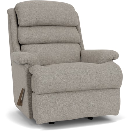 Casual Recliner with Channel-Tufted Back Cushion