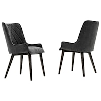 Contemporary Charcoal Upholstered Dining Chair