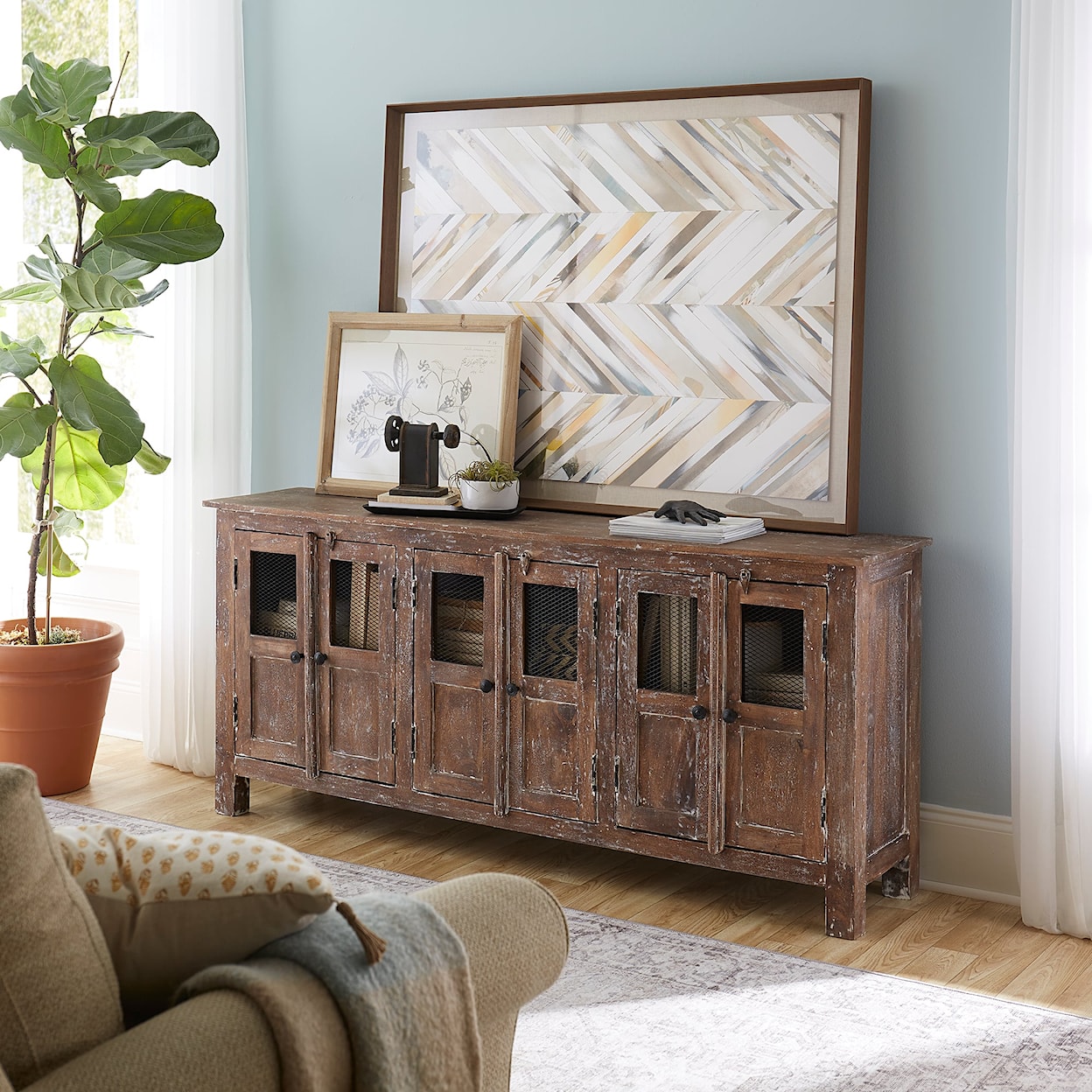 Liberty Furniture Ruston 70 Inch Accent Entertainment Console