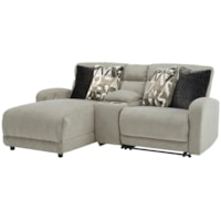 3-Piece Power Reclining Sectional with Chaise and Console