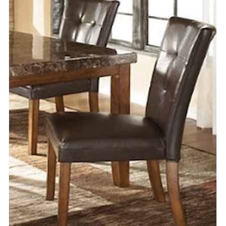 Brown Upholstered Dining Chair