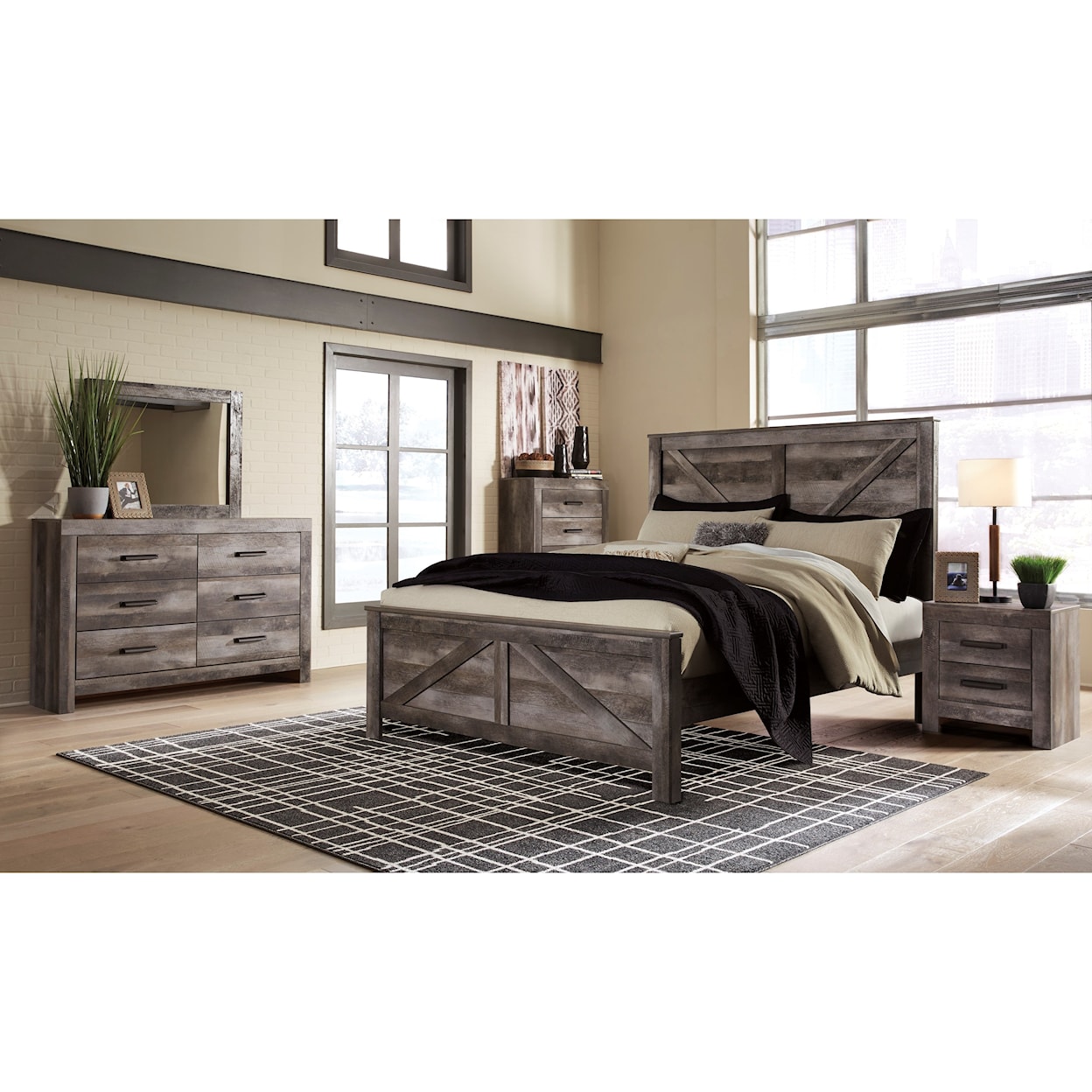 Signature Design by Ashley Wynnlow 6PC QUEEN BEDROOM GROUP