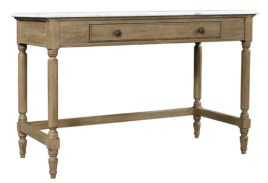 Provence Writing Desk with Marble Top by Aspenhome at Mueller Furniture