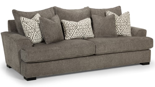 Transitional Sofa with Accent Pillows