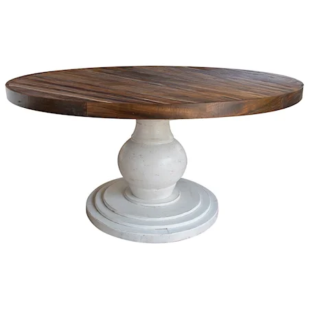 Relaxed Vintage Round Dining Table
