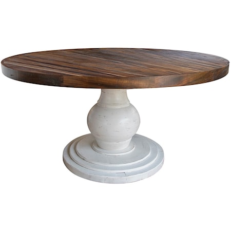 Relaxed Vintage Round Dining Table