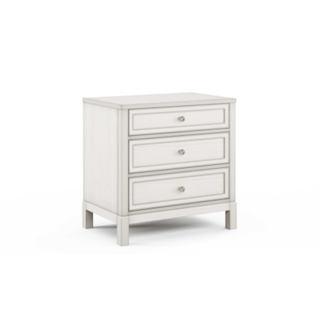 3-Drawer Wide Nightstand