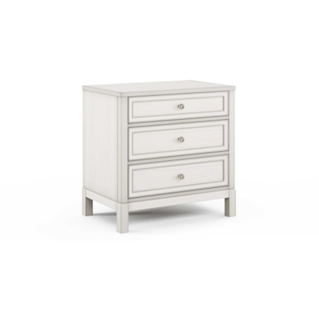3-Drawer Wide Nightstand
