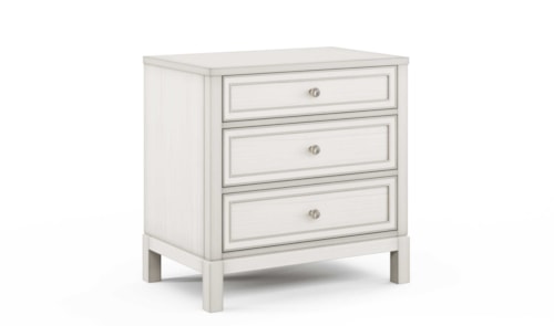 3-Drawer Wide Nightstand