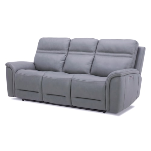 Transitional Power Reclining Sofa with USB Ports