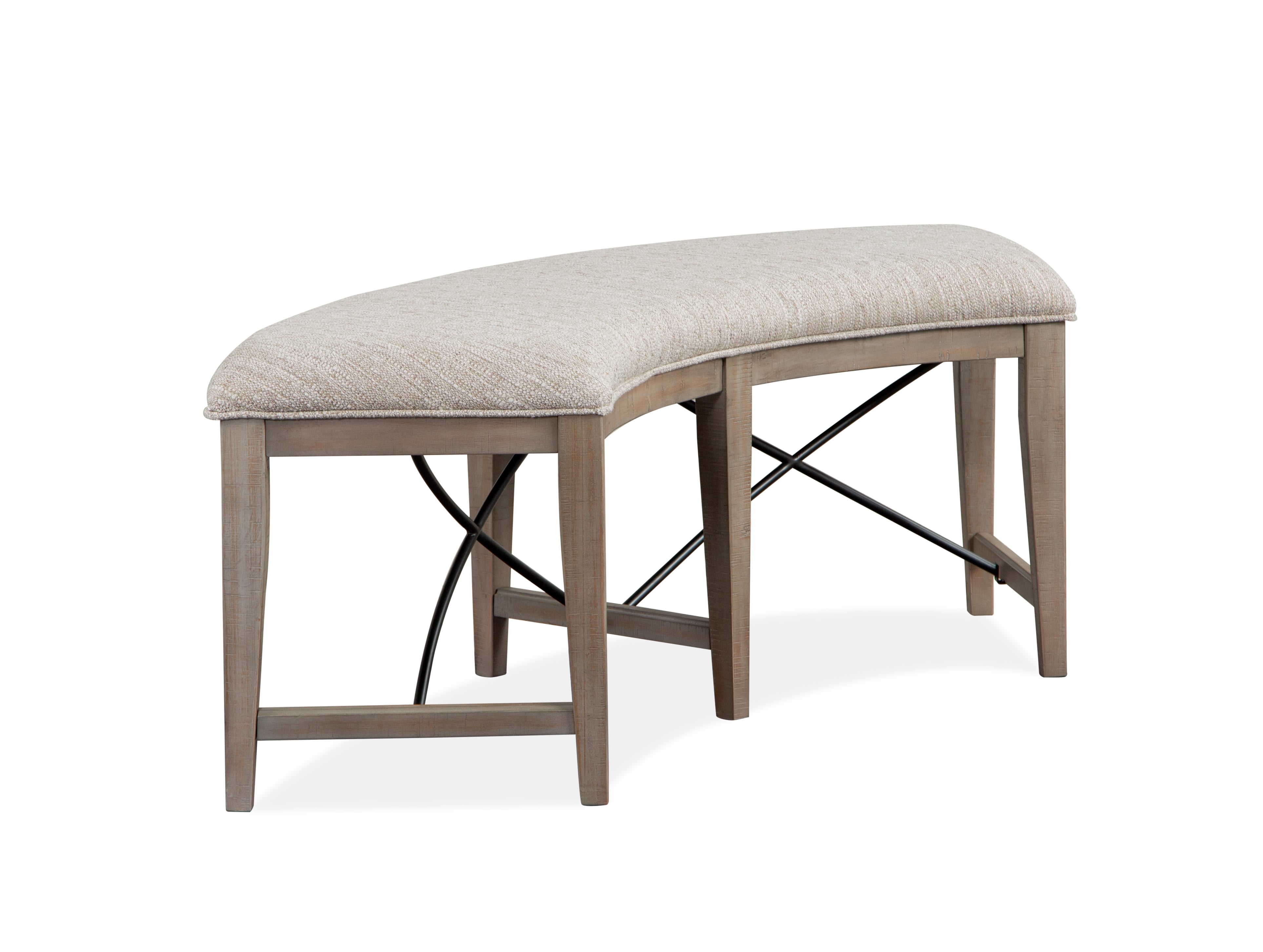 Sharon Paxton Place Upholstered Curved Bench
