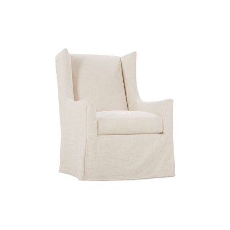 Slipcover Swivel Glider Accent Chair