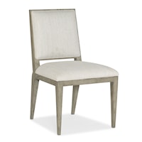 Casual Upholstered Side Chair with Welt Trim