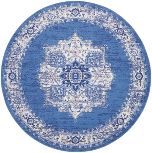 8'  Navy Round Rug