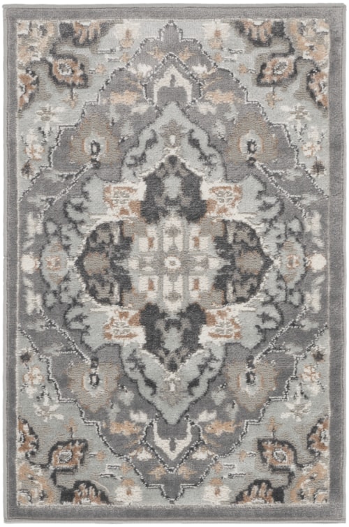 2' x 3' Grey Rectangle Rug