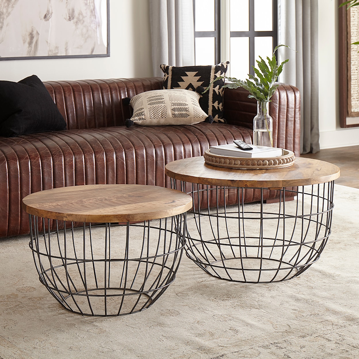 Liberty Furniture Akins Nesting Caged Accent Tables