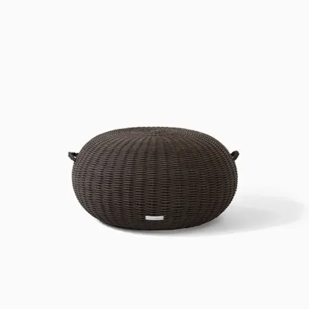 29" Round Woven Pouf