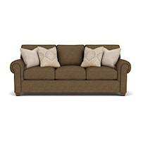 Transitional Sofa with Rolled Arms