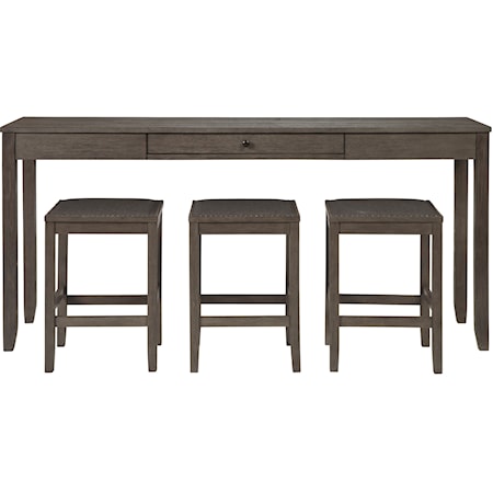4-Piece Rectangular Counter Table Set