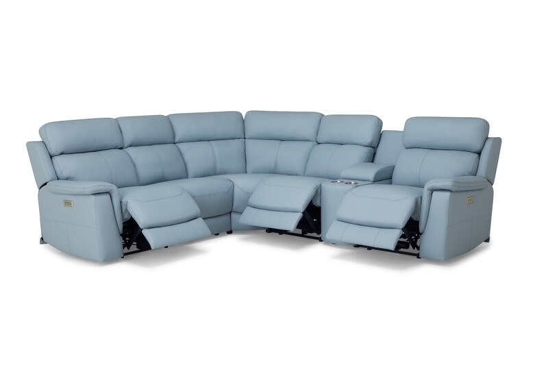 4-Seat Curve Henry Reclining Sectional