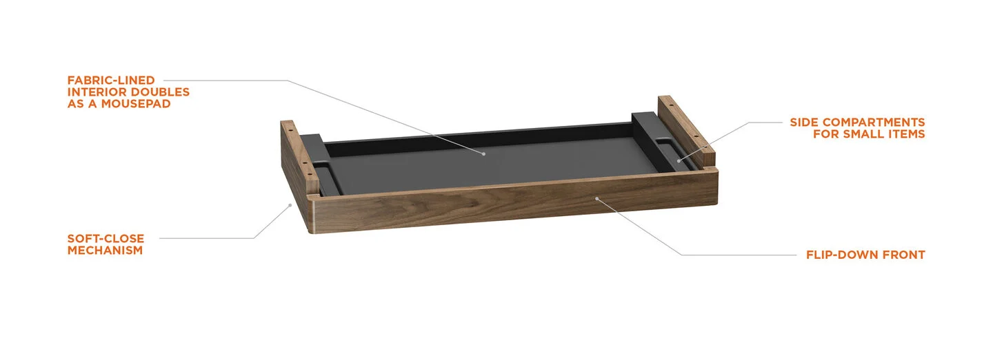 Modern 48" x 24" Desk w/Keyboard Drawer