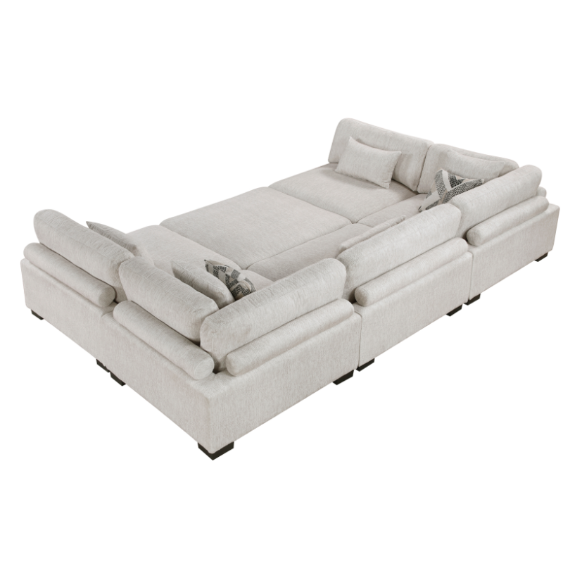 Homelegance Tinley 6-Piece Sectional Sofa with Ottoman